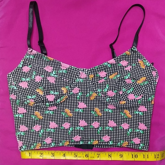 🎈MINKPINK Floral Cop Top Sz S - Picture 4 of 7